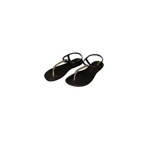 🆕 Ipanema “Bandeau” Black Rubber T-Strap Sandals - Women’s Size 8